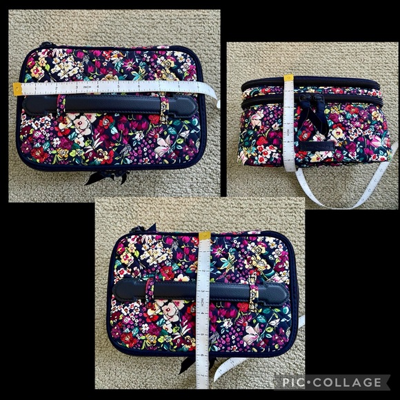Vera Bradley Itsy Ditsy Floral Brush Up Cosmetic Case - Picture 15 of 15